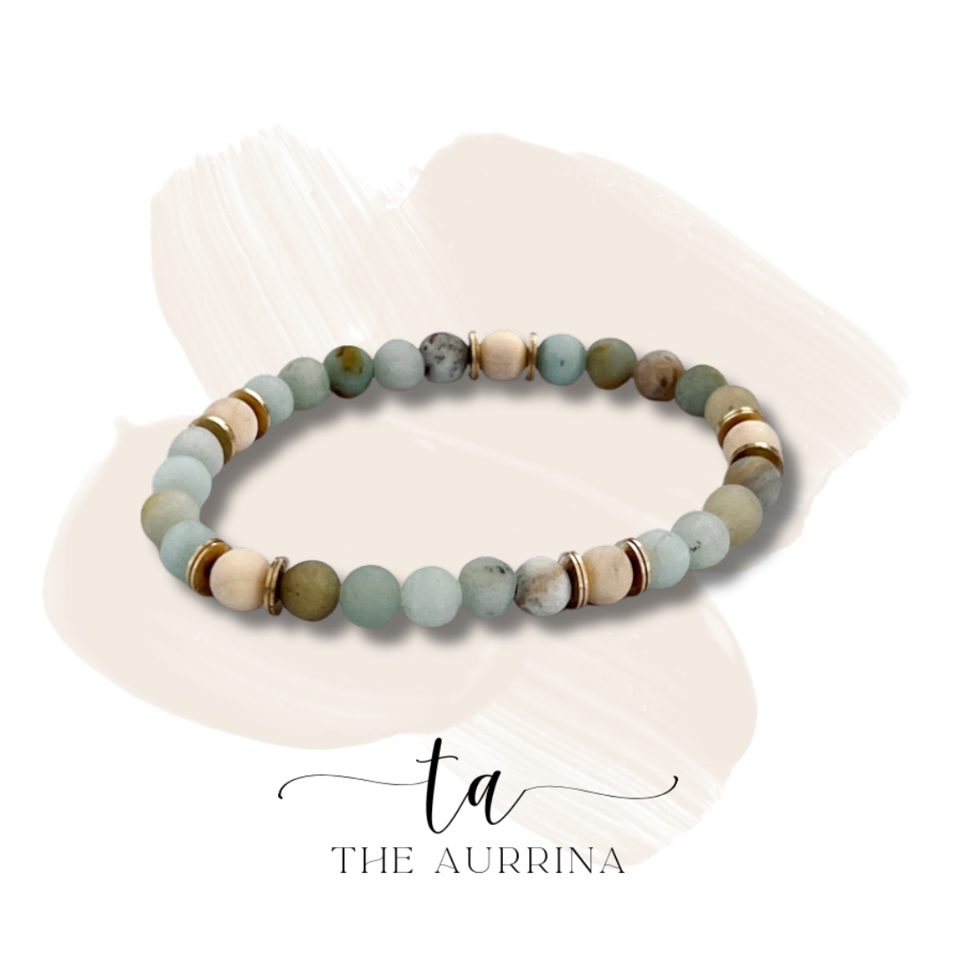 Inner Strength Aroma Bracelet – Amazonite & Cypress Wood