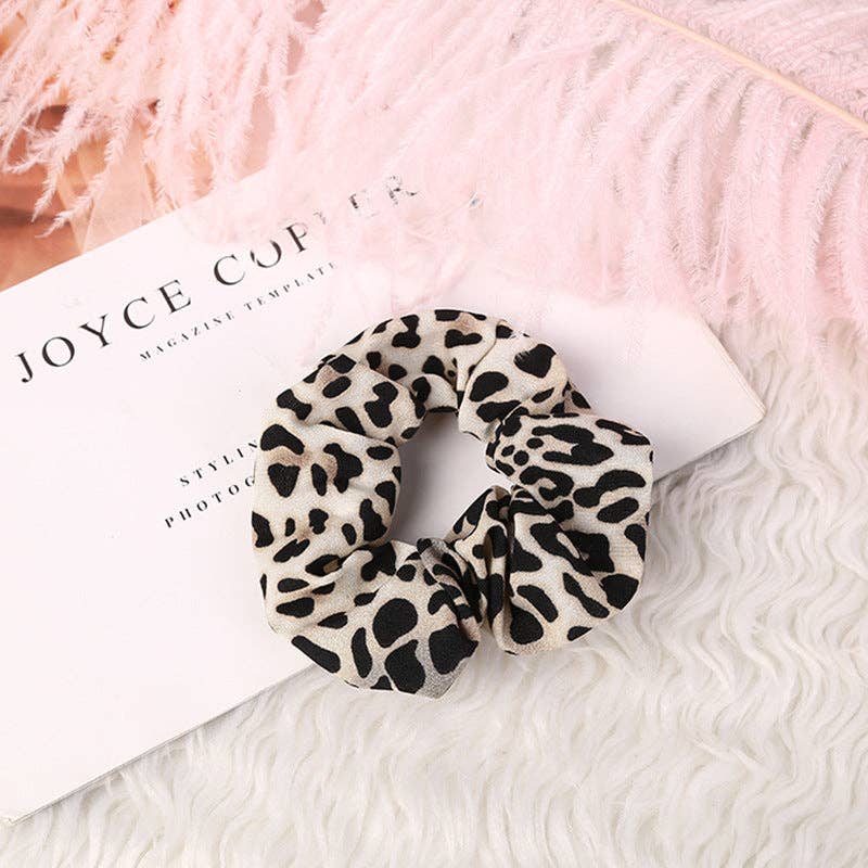 The Aurrina Luxe Scrunchie – Wild Elegance in Leopard Print